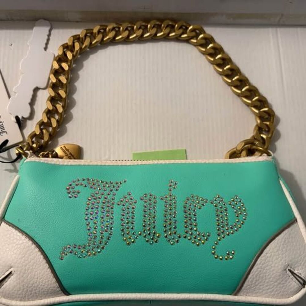 Juicy Couture x Urban Outfitters Teal Rhinestone Shoulder Bag